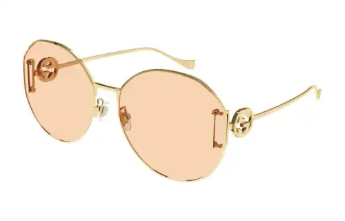 GUCCI Round Sunglasses Women's Orange