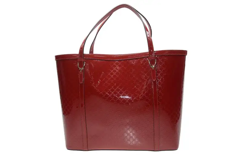 GUCCI Patent Leather Handbag, Shoulder Bag Regular Women's Red
