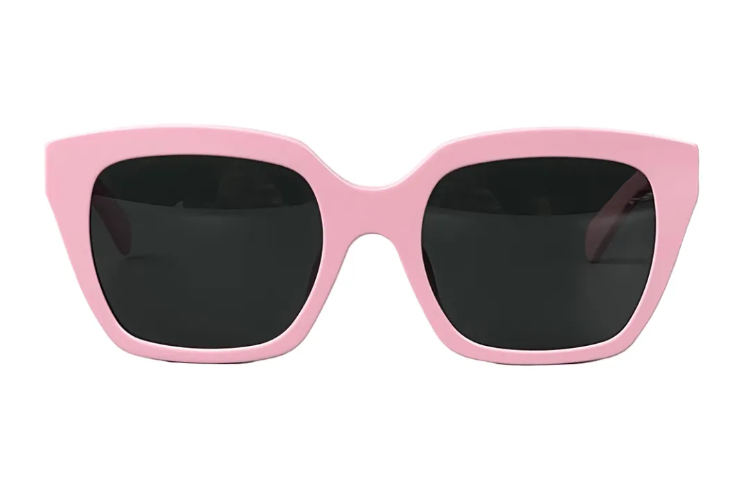 CELINE Acetate Square Sunglasses Women's Pink