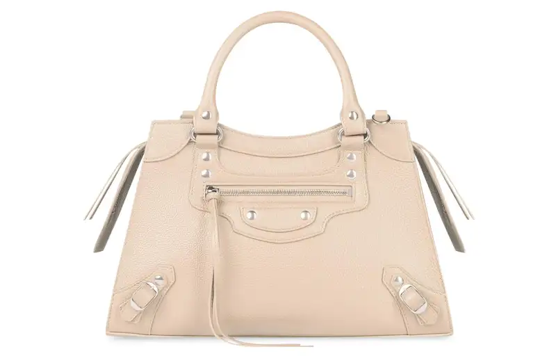 Balenciaga Neo Classic Calfskin Shoulder Bag, Crossbody Bag, Handbag Small Women's Light Beige