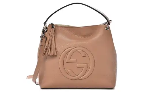 GUCCI Leather Shoulder Bag, Crossbody Bag, Handbag Regular Women's Light Umber