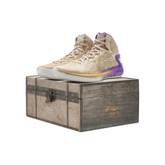 LINING Liren 4 Basketball Shoes Unisex High-Top Yellow/Brown
