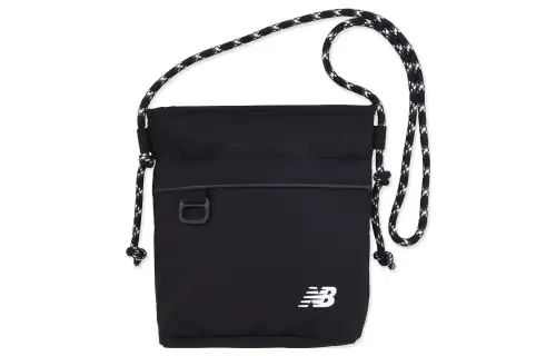 New Balance Polyester Shoulder Bag, Crossbody Bag Regular Men's Black