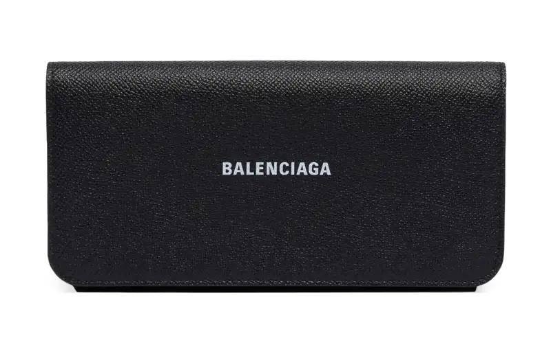 Balenciaga Leather Wallet Women's Black
