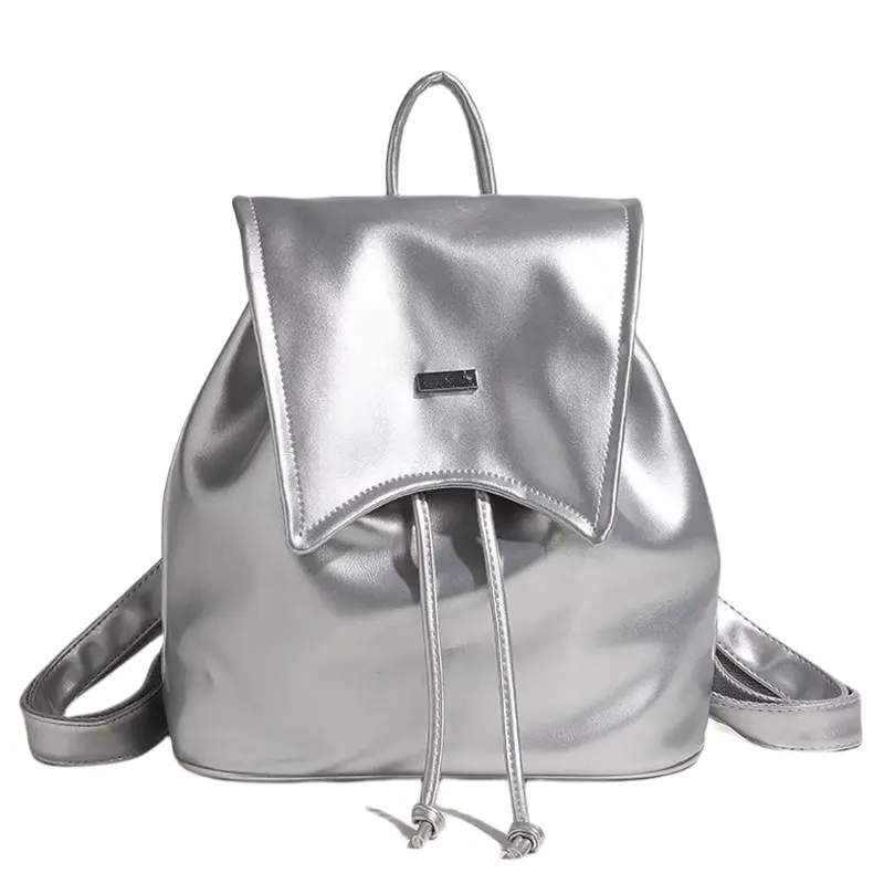 NOMK Pu Bucket Bag Backpack Regular Women's Silver