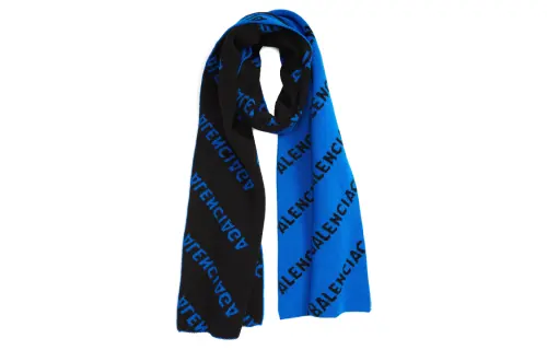 Balenciaga Knit Scarves Unisex Blue