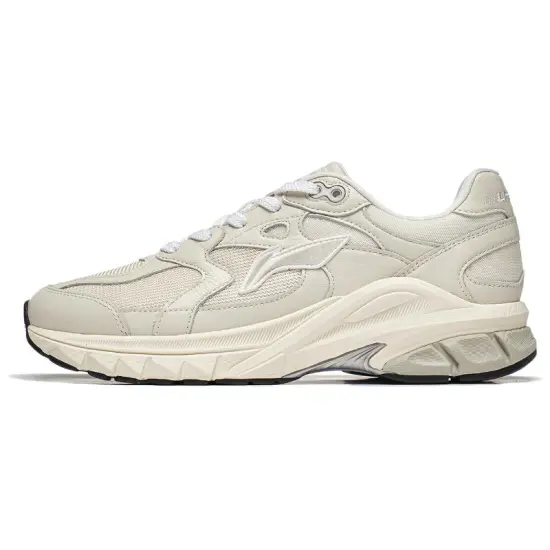 LiNing Furious Rider Runner Casual Shoes Men Low-Top Beige Gray