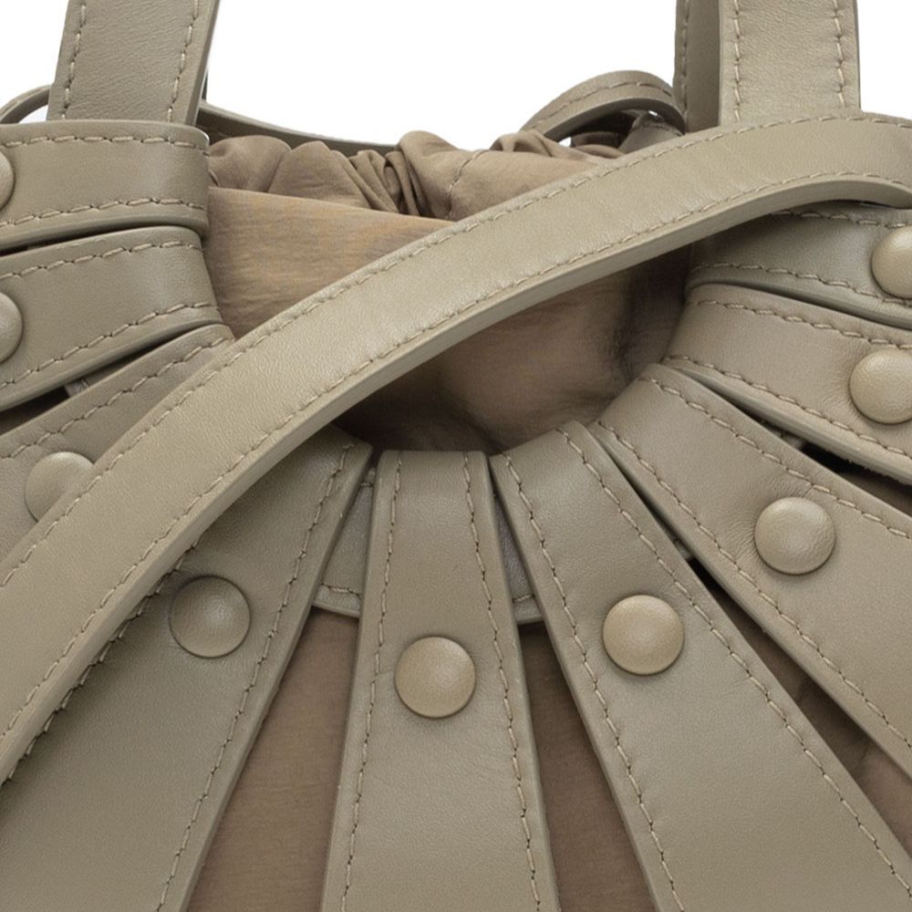 Женская сумка Bottega Veneta Shell (серая) — фото 5