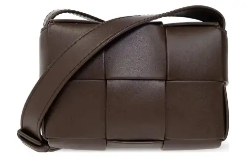 Bottega Veneta Calfskin Shoulder Bag, Crossbody Bag Regular Men's Brown
