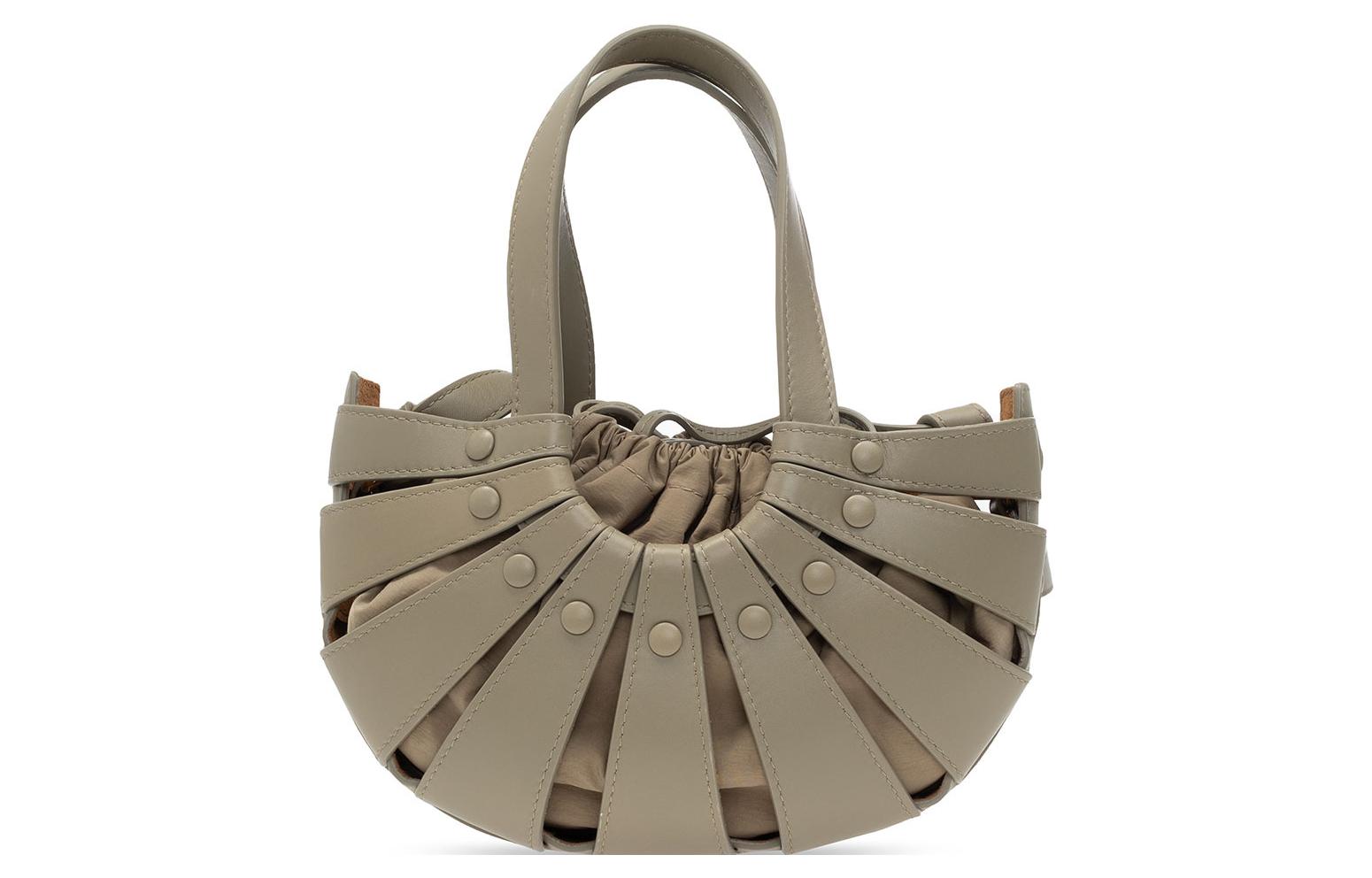 Женская сумка Bottega Veneta Shell (серая) — фото 3