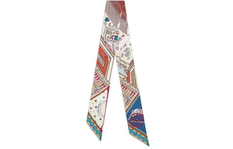 HERMES Twilly Scarves Unisex Multicolor
