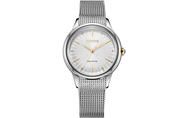 CITIZEN Waterproof quartz watch strap for leisure stainless steel, women's watch, white dial, quartz mechanism, Japanese and Korean, 33mm