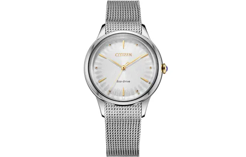 CITIZEN Waterproof quartz watch strap for leisure stainless steel, women's watch, white dial, quartz mechanism, Japanese and Korean, 33mm