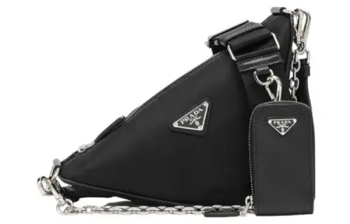 PRADA Nylon Triangle Bag, Portable Crossbody Bag, Shoulder Bag Women's Black