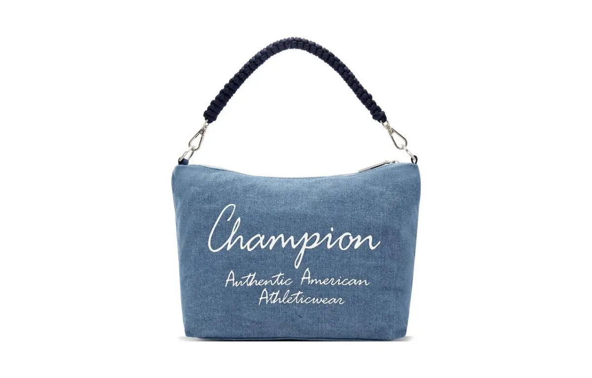 Champion Fabric Shoulder Bag Regular Unisex Khaki/Light Blue/Black