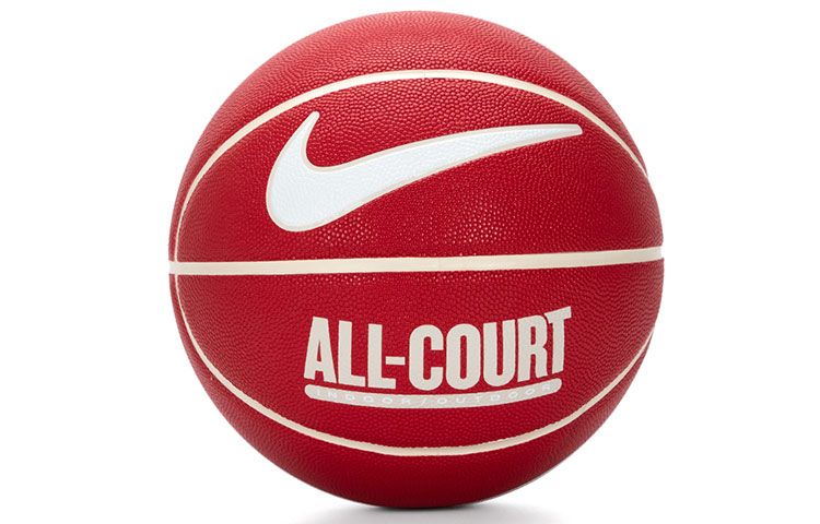 Nike Artificial Leather Basketball Red White Size 7 Training Competition Unisex