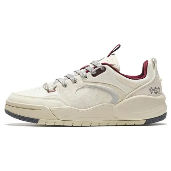 Anta 982EVO Anti Slip Wear Resistant Low Top Skateboard Shoes Men's Beige
