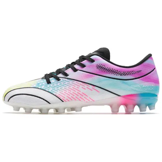 ANTA Soccer Shoes Men Low-Top White Purple