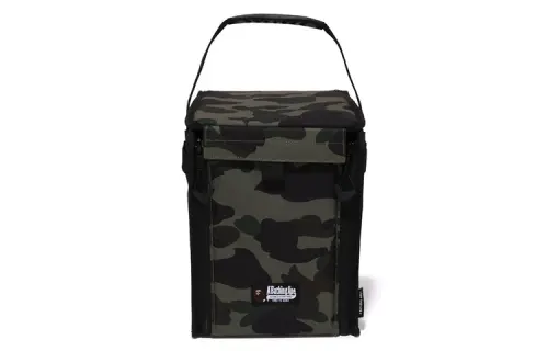 A BATHING APE Polyester Lantern Bag Storage Bag Medium Size Unisex Camouflage Black