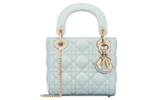 DIOR Lady Dior Sheepskin Handbag, Shoulder Bag, Crossbody Bag, Handbag Mini Women's Blue