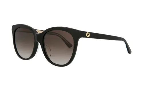 GUCCI Irregular Shape Sunglasses Unisex Black