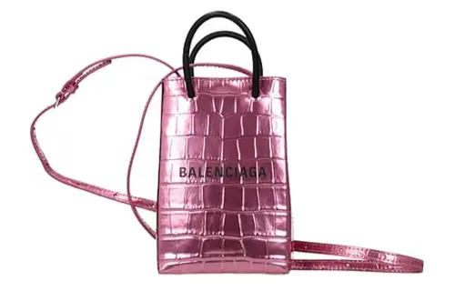Balenciaga Logo Printed Mini Shopping Bag