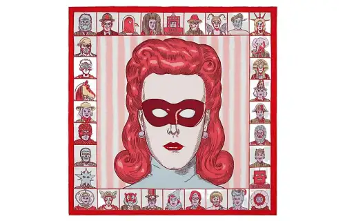 HERMES Silk Scarves Women's Red