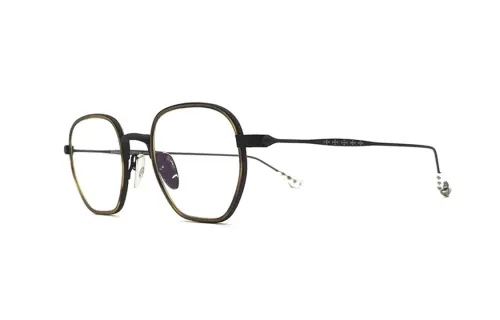 Chrome Hearts Irregular Shape Eyeglass Frames Unisex Black