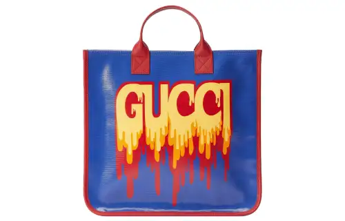 GUCCI Canvas Tote Bag, Shopping Bag, Portable Kids' Bag Kids' Blue