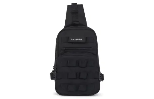Balenciaga Polyamide Shoulder Bag, Crossbody Bag Unisex Black