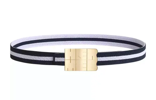 HERMES Nylon Belts Men's Purple Width 3.2CM