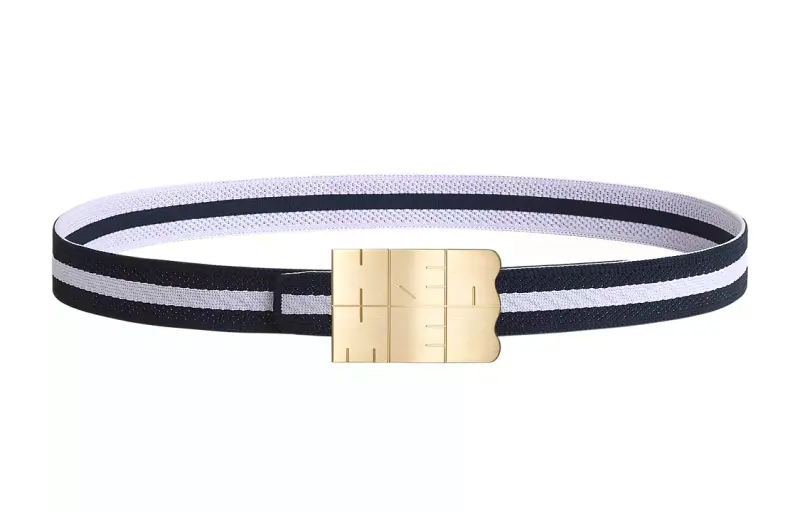 HERMES Nylon Belts Men's Purple Width 3.2CM