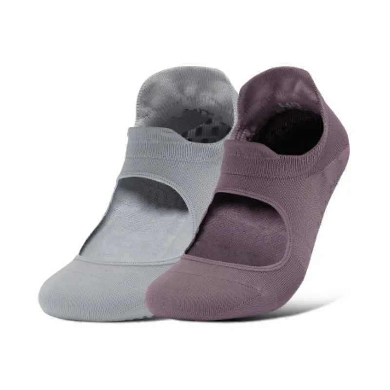 Under Armour Breathe Balance Ankle Socks Women's 2 Pack Purple Gray