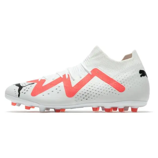 Puma Future Match Football Shoes Men Low-top White/Black/Fire Orchid