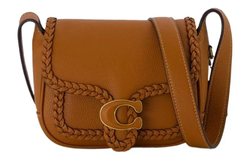 COACH Tabby Calfskin Messenger Bag, Shoulder Bag, Crossbody Bag Small Women's Brown