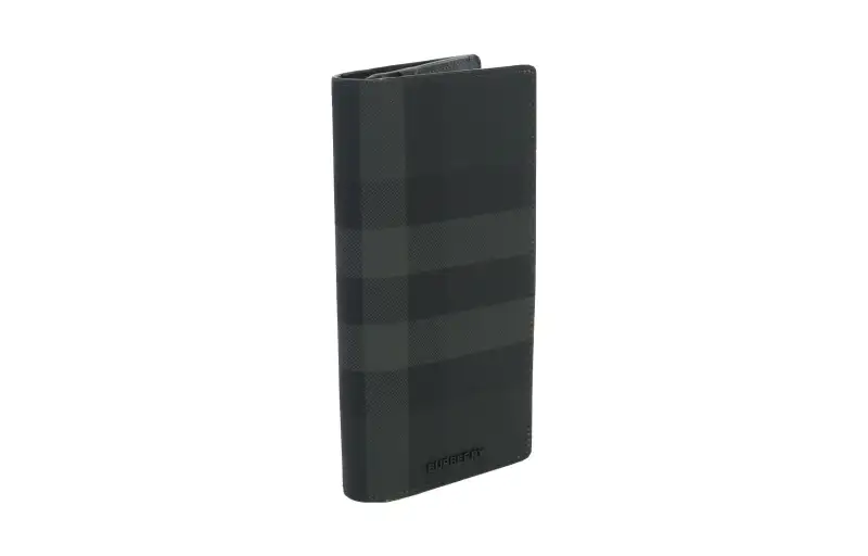 【Previous Season】check-print leather wallet