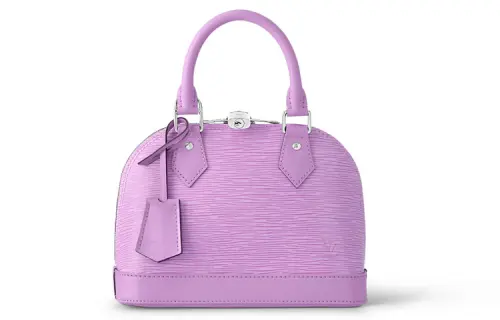 LOUIS VUITTON Alma BB Epi Cow Leather Dome Bag, Shoulder Bag, Crossbody Bag, Handbag Small Women's Purple