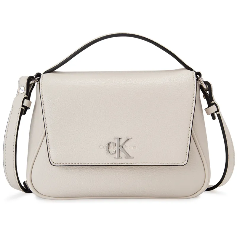 CALVIN KLEIN Artificial Leather Handbag, Shoulder Bag, Crossbody Bag Women's White