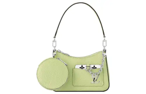 LOUIS VUITTON MARELLINI Epi Grain Cow Leather Shoulder Bag, Portable Crossbody Bag Women's Green