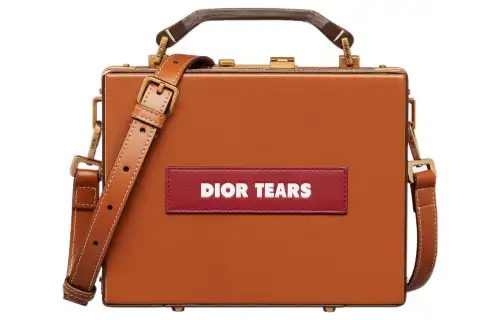 DIOR Lock Calfskin Shoulder Bag, Crossbody Bag Men's Brown