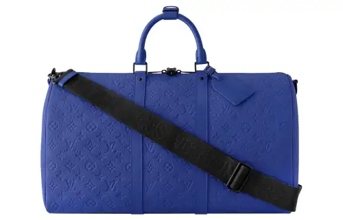 LOUIS VUITTON Keepall Bandouliere 50 Racing Blue