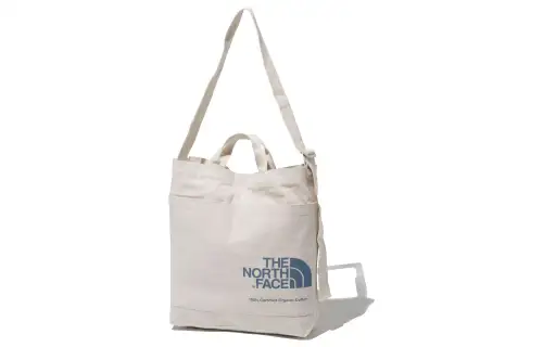 THE NORTH FACE 15L Reusable Bag, Shoulder Bag, Crossbody Bag, Outdoor Bag Organic Cotton Natural & Blue Unisex