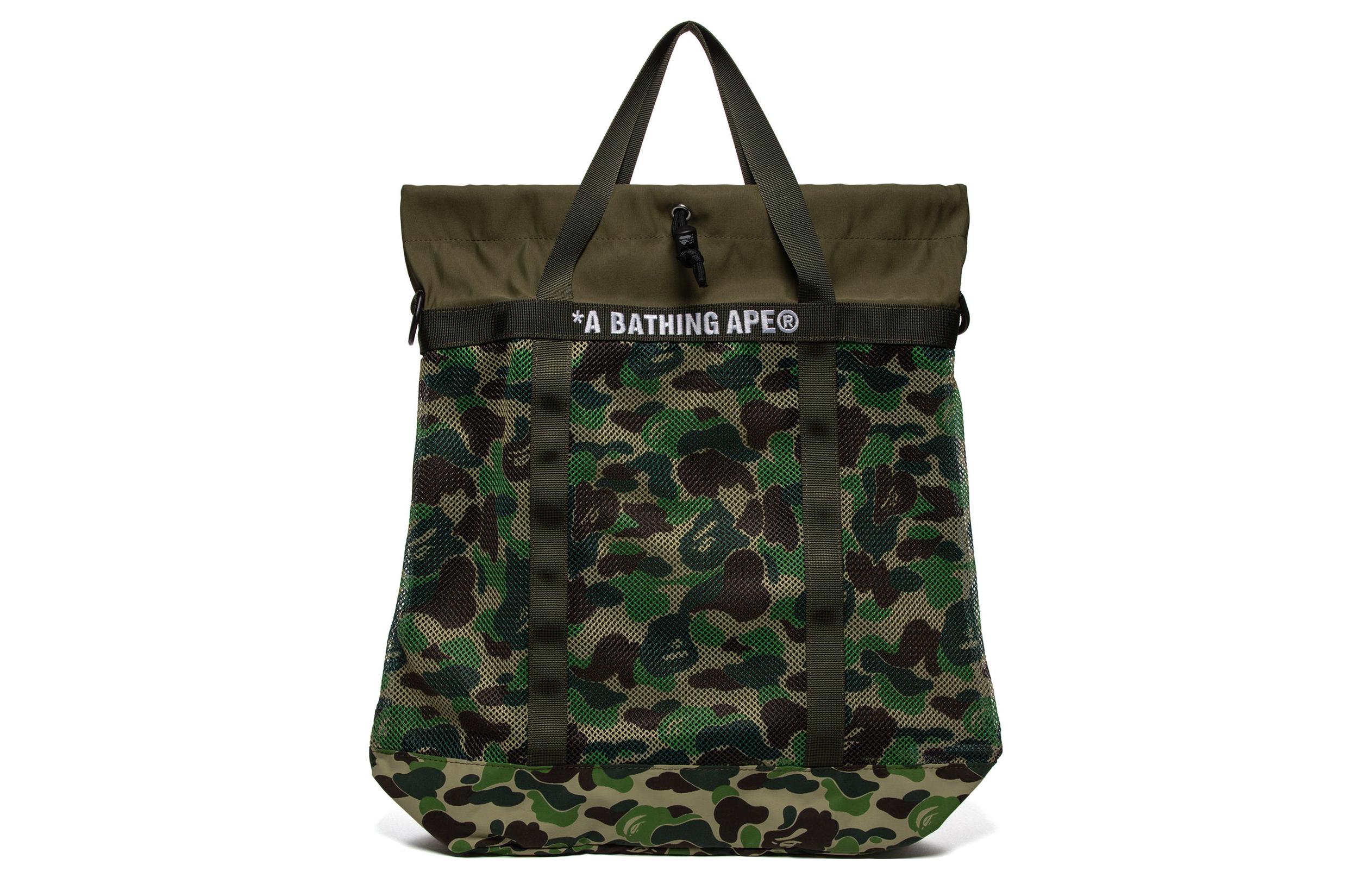 Bape Abc Camo Mesh Tote Bag Pink