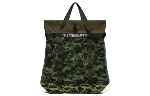 Bape Abc Camo Mesh Tote Bag Pink