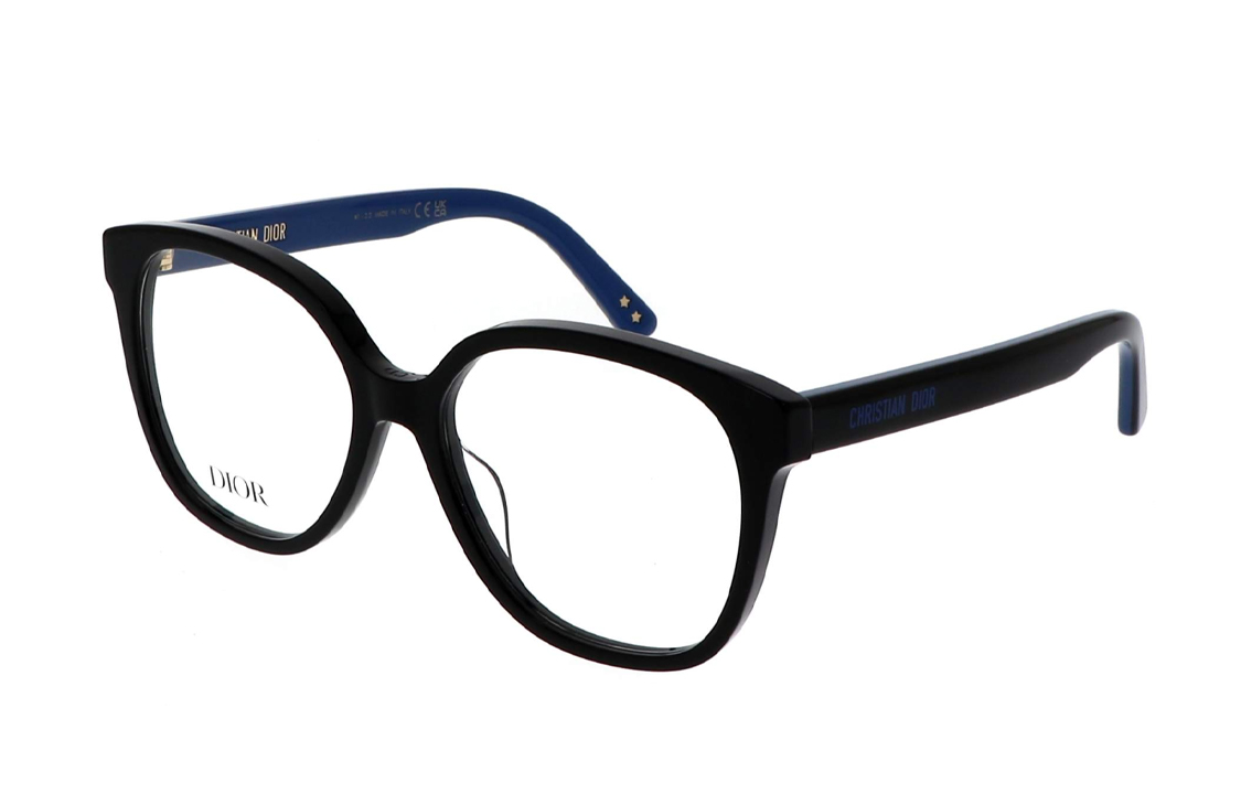 DIOR Acetate Irregular Shape Eyeglass Frames Unisex Black