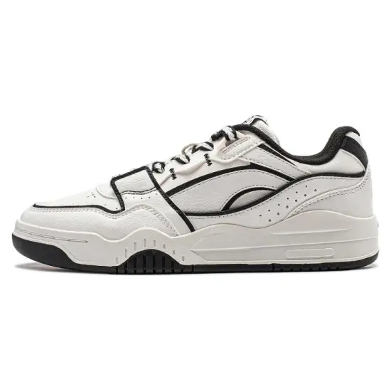 LiNing Yuebai Breathable Lightweight Low Top Skateboard Shoes Women's White Black