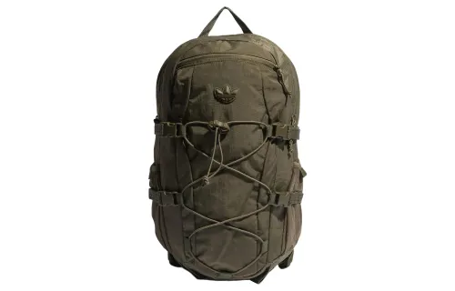 Adidas Originals Trefoil Recycled Nylon Plain Weave Backpack Regular Unisex Olive