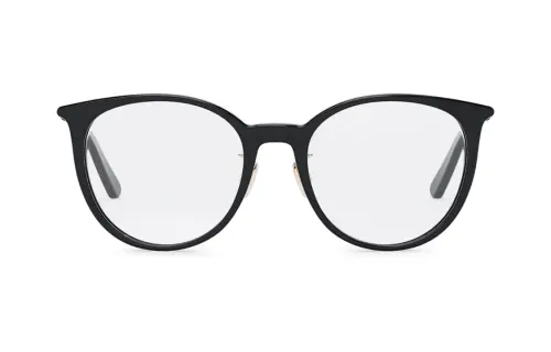 DIOR Plate Frame Irregular Shape Eyeglass Frames Unisex Black