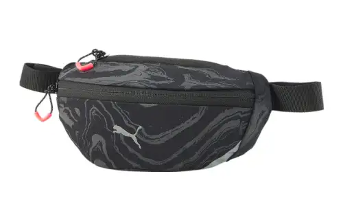 PUMA Puma Performance Running Classic Reflective Logo Print Polyester Fanny Bag Regular Unisex Couple Black