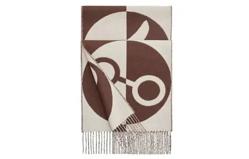 HERMES Casaque Cashmere Knit Scarves Women's